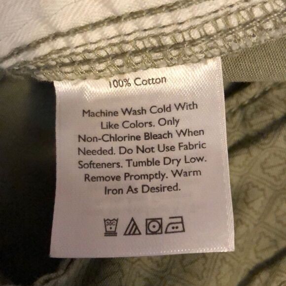 Eddie Bauer Green Diamond Print Cotton Shorts 10 - Picture 12 of 14
